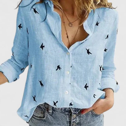 Jade | Women's Floral V-Neck Long Sleeve Blouse