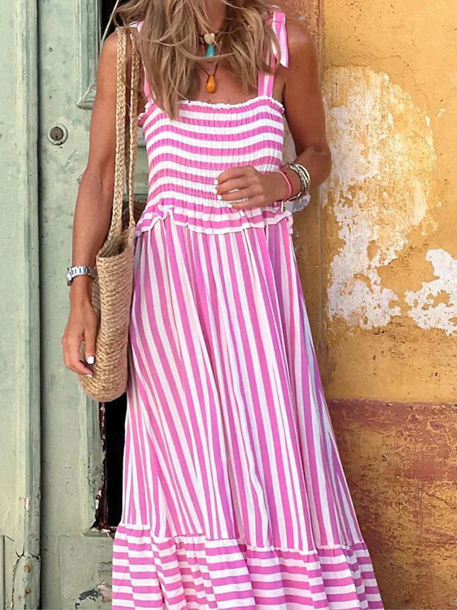 Dilys | Elegant Striped Summer Dress