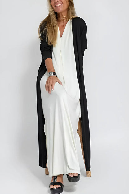 Gwenllian | Elegant Long Dress with Coordinated Cardigan