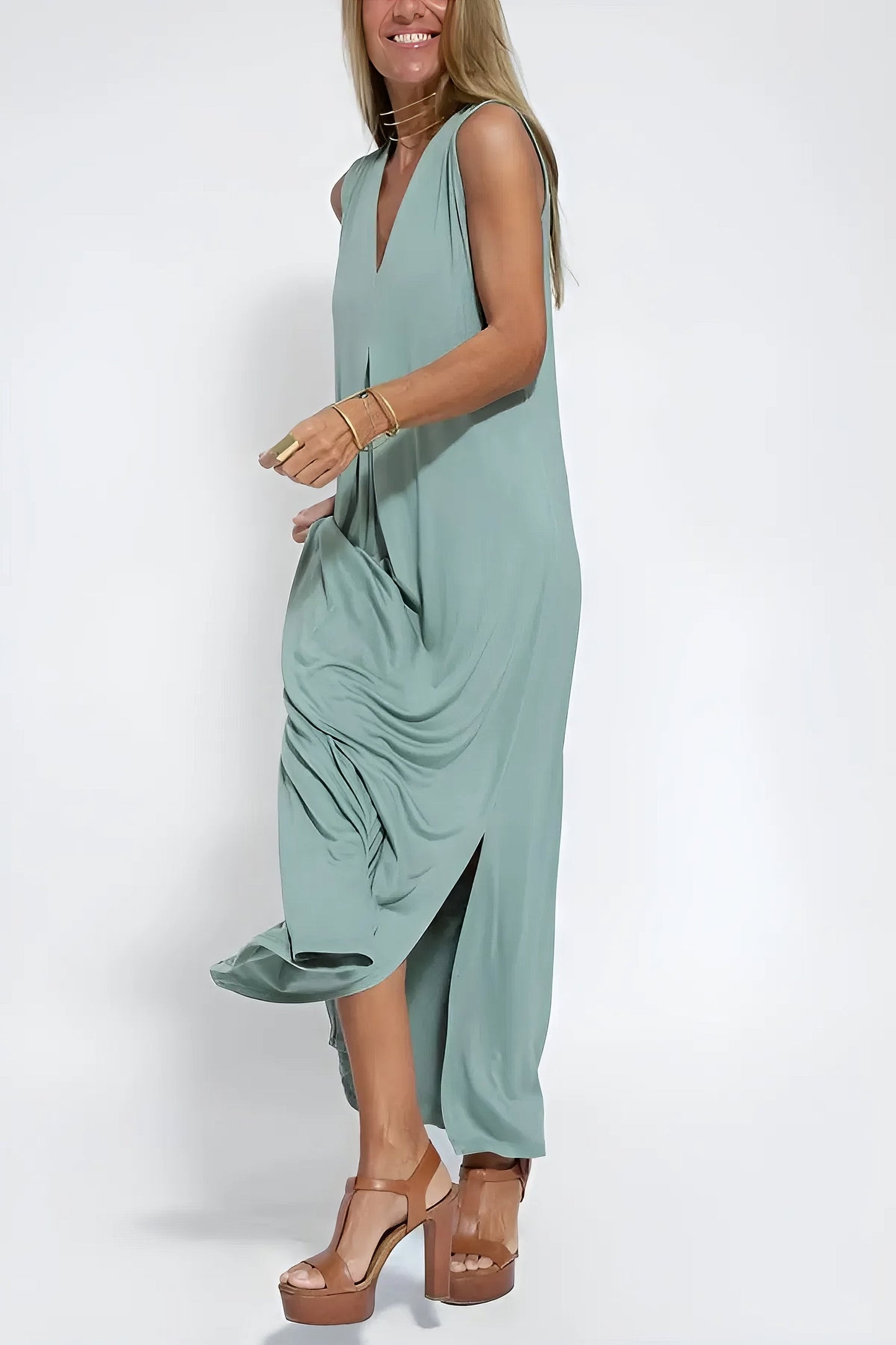 Gwenllian | Elegant Long Dress with Coordinated Cardigan